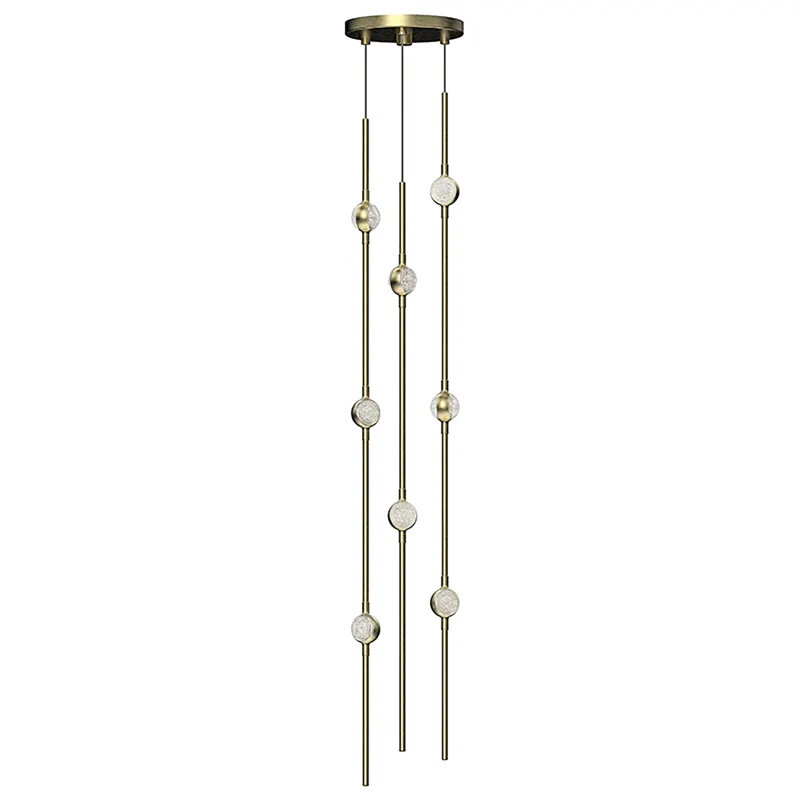 8 - Light LED Pendant, Clear, 2700K