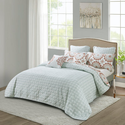 7 Piece Delia Printed Microfiber Quilts Set