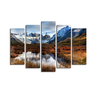 Stunning 5-Piece Decorative Canvas Painting Set, 100% Suede Canvas, Total Size: 27.6 x 41.3 inches | 100% Wooden Frame, Thickness: 1.2 inches | Perfect for Living Room, Bedroom & Office Décor, Eye-Catching Artwork