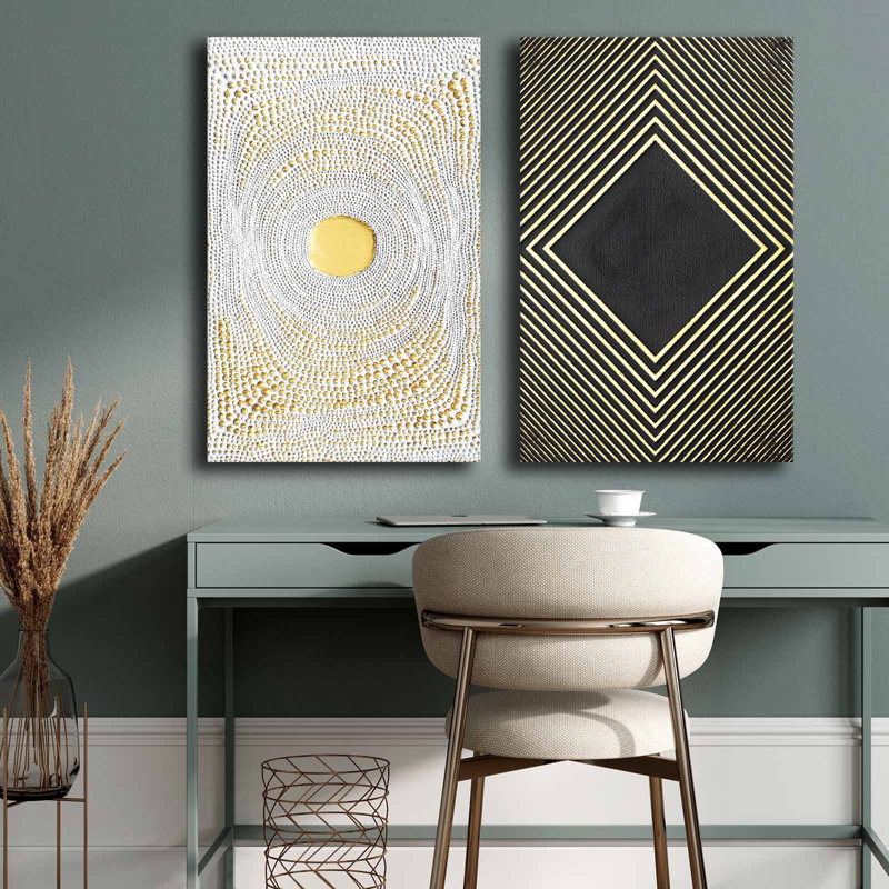 Peinture décorative sur toile (2 pièces)