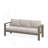 75" All-Weather Metal 3-Seat Patio Sofa Couch With Thick Beige Cushions & Khaki Frame-927056333
