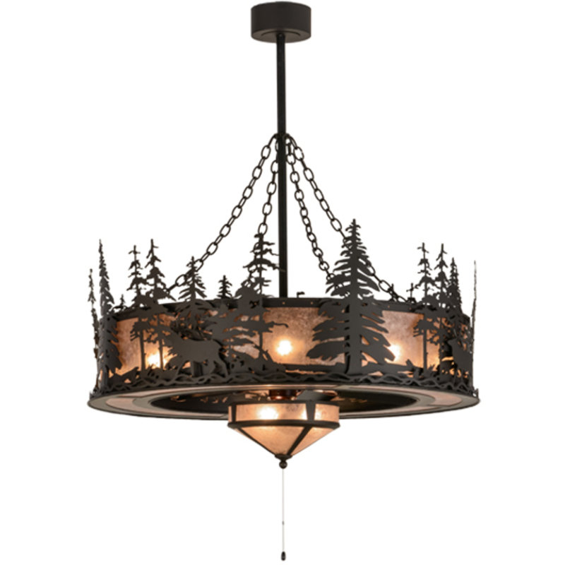 Elk Through The Trees Downrod Ceiling Fan