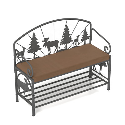 Banc de rangement industriel pour chaussures avec siège rembourré pour hall d'entrée
