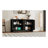TREXM Modern Black Wood Sideboard Buffet Cabinet with Adjustable Shelves, Gold Handles & Large Storage for Dining Room-2074504307