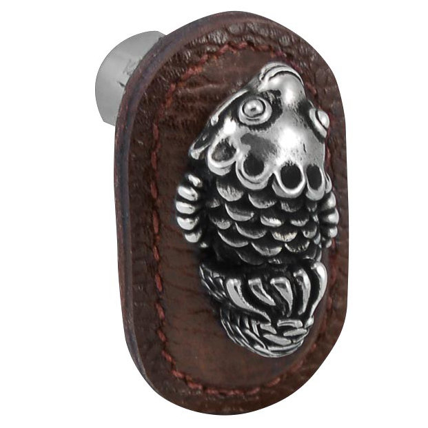 Pollino Novelty Knob, Brown, Vintage Pewter