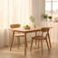 Ensemble de 2 chaises de cuisine en bois massif, chaises de salle à manger de style moderne pour le salon, couleur naturelle-129232565-129232566