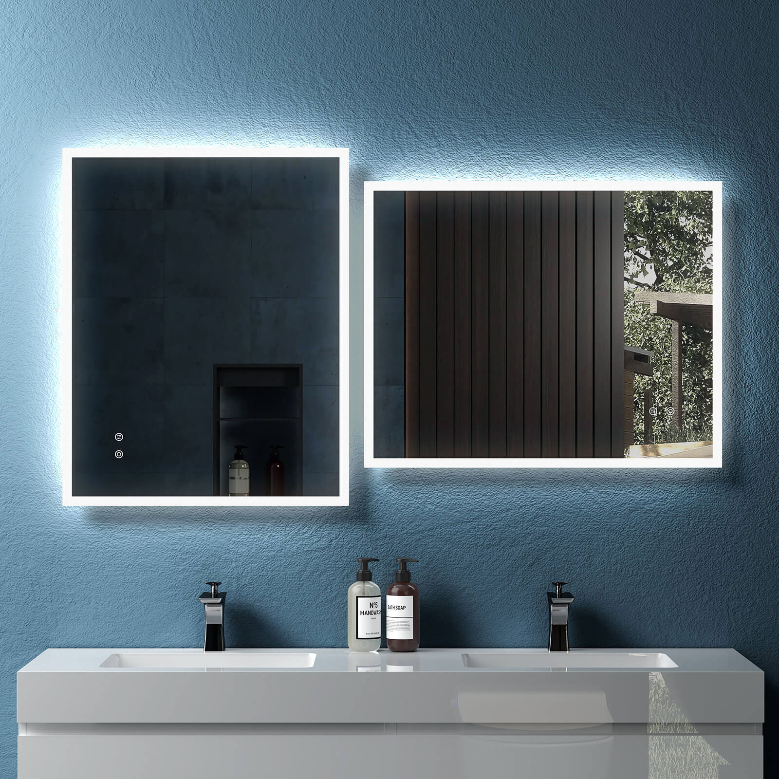 Wrought Studio Rectangular Modern LED Backlit Bathroom Mirror Wayfair