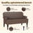 Vidaxl Chesterfield Bench Brown 47.05 X 25.39 X 29.53 In Faux Leather-1331727813