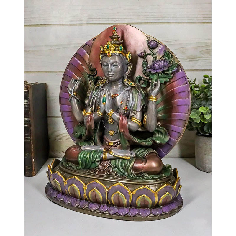 Grand Bodhisattva Avalokiteshvara Guanyin dans la prière, méditation, bouddhisme tibétain Ku