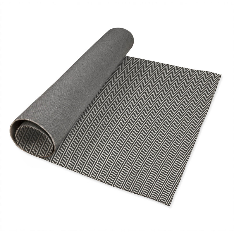 Tapis de bureau léger Chevy Champ, L 7 pi x L 5 pi, Ivoire, gris anthracite