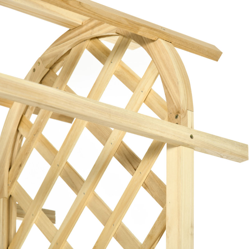 Arche de mariage en bois 7,5 pi Outsunny