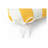 Set of 2 Outdoor Chair Cushions 19x19 Waterproof Patio Seat Pads with Ties - Yellow & White Striped Tufted Dining Furniture-1364339404