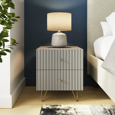 Alipio 40cm W Manufactured Wood Bedside Table