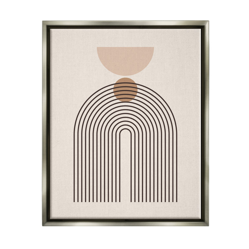 «Ivy Bronx Boho Cream Shapes», art mural encadré par LSR Design Studio, H 21 po x l 17 po x P 1,7 po