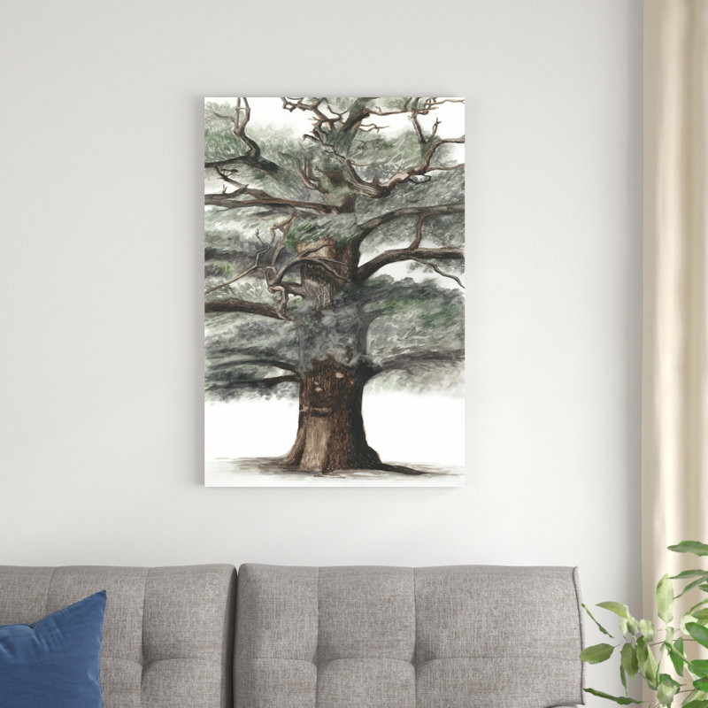 " Oak Tree Composition I " by Naomi McCavitt Painting Print, 36" H x 24" W x 1.25" D