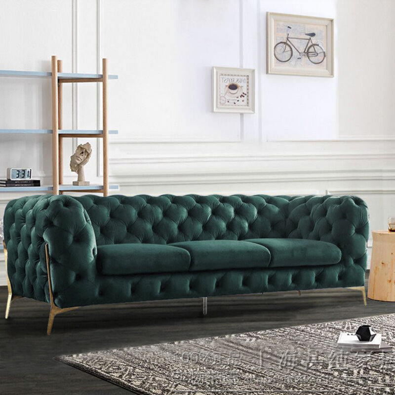 Canapé en tissu de luxe American Light, Vert foncé
