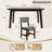 5-Piece Dining Set - Solid Wood Table and Upholstered Chairs-932685750