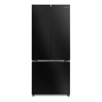 COSMO COS-RFFV183RBK 30 in. Vista Collection 17.5 cu. ft. Counter Depth 3-Door French Door Refrigerator, Freezer Drawer, Matte Black