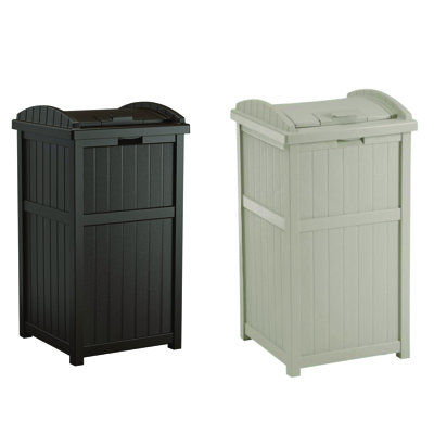 Resin Manual Lift Outdoor Trash/Recycling Bins