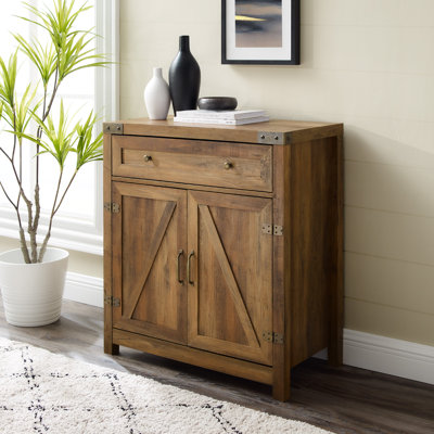 Marckson Barn Door Accent Cabinet with Drawer Storage by Red Barrel Studio
