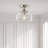 Semi Flush Mount Ceiling Light with Glass Shade-2082343580