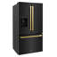 Zline 36 In. 28.9 Cu. Ft. Standard-depth French Door External Water Dispenser Refrigerator With Dual Ice Maker In Fingerprint Resistant Stainless Steel-1411709528-1413885054