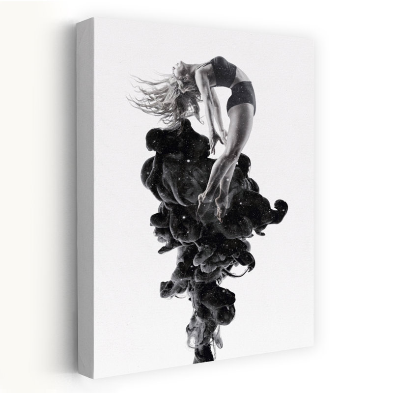 Rafale d'art contemporain abstrait, H 36 po x l 24 po
