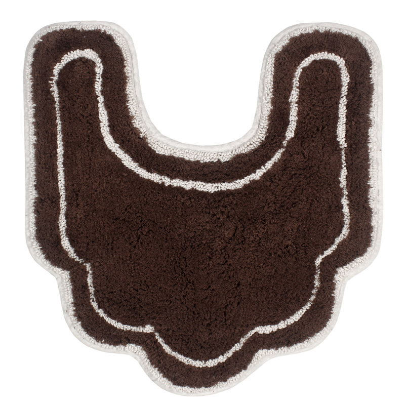 Tapis pour salle de bain Dobrinka, Brun, 20 po x 20 po (contour)