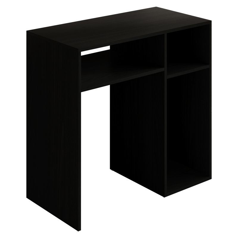 BUREAU D'ÉCRITURE 32 POUCES AVEC TABLETTES EN NOIR, Black