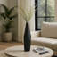 Grand vase moderne en métal à nervures asymétriques pour la décoration de salon - Vases à fleurs d'inspiration artistique pour centre de table, style de chambre à coucher et décoration intérieure - Brun-1373011029-1373011028-1373011031