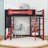 Wood Loft Bed with Desk, Shelves, Power Outlet and RGB Light-1154855162
