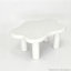 Table basse de 40 pouces en forme de nuage avec 4 pieds ronds, convenant aux salons-129593847
