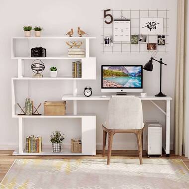 Yak About It® Compact Adjustable Dorm Desk Bookshelf - White