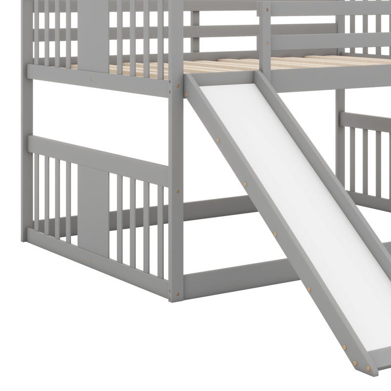 Ilidio Kids Full Over Full Bunk Bed, Gray