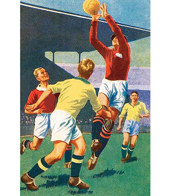 « foot match », affiche rétro