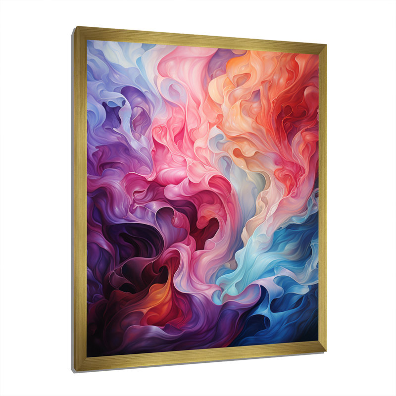«Opt Art Radiant Spectrum II», impression sur toile, Encadrement doré, H 32 po x l 24 po x P 1 po