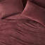 Ensemble de draps bourgogne 3 pièces, ultra doux et invitant, 100% brossé des deux côtés, sensation de velours douillet, drap plat, taie d'oreiller ajustée, matelas ajustés élastiqués pour matelas de 16 po, machine