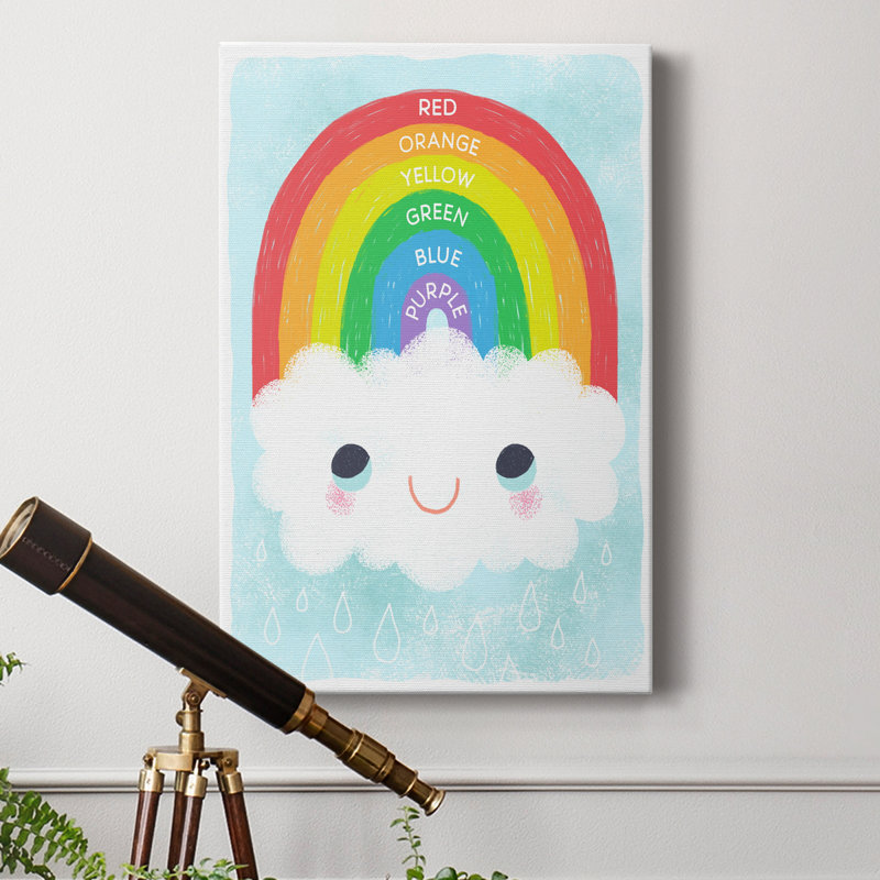 Couleurs de l'arc-en-ciel - peinture sur toile tendue, H 36 po x l 24 po x P 1 po