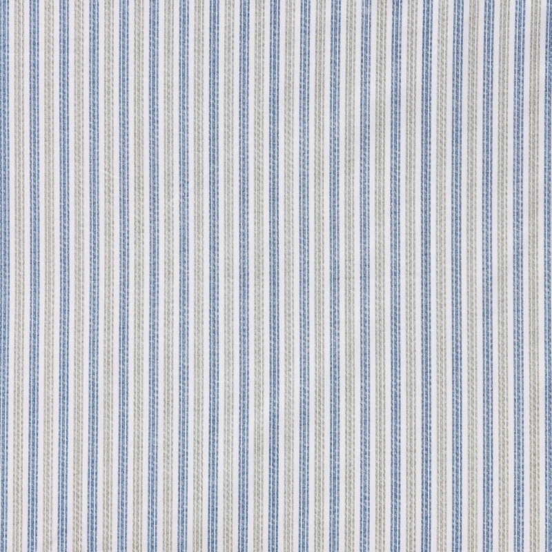 Shasta Lake Cotton Percale Standard Sheet Set, Full Sheet Set with 2 Pillowcases, Ticking Stripe Green