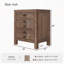 Table de chevet à trois tiroirs en bois-2027782609