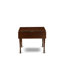 L'ensemble de table de salle à manger 5 pièces pour 4 personnes comprend une table de cuisine rectangulaire avec Dropleaf et 4 chaises rembourrées en tissu de lin brun, acajou-1097663560-1097663563-1097663564