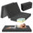 4'' Gel Memory Foam Mattress Queen Size, Portable Tri-Folding Mattress With Washable Cover, Black-1557044977-1557593068