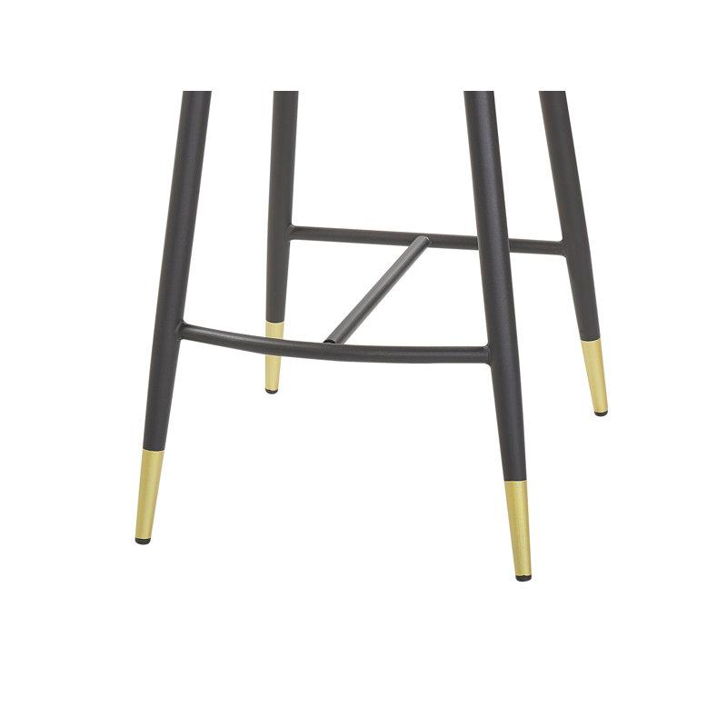 Aubin Upholstered Counter Stool with Metal Frame, Pink