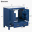 Meuble-lavabo vert 30 po avec lavabo simple, combinaison sous le comptoir-103675878