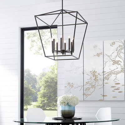 Arletta 8 - Light Dimmable Lantern Geometric Chandelier
