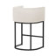 Tabouret de comptoir rembourré 26 "avec structure et dossier en métal pour îlot de cuisine Jessica Modern-130901537-130901543