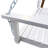 White Wood Porch Swing With Chains & Armrests - Outdoor Patio Bench For Garden/Backyard-1891260470