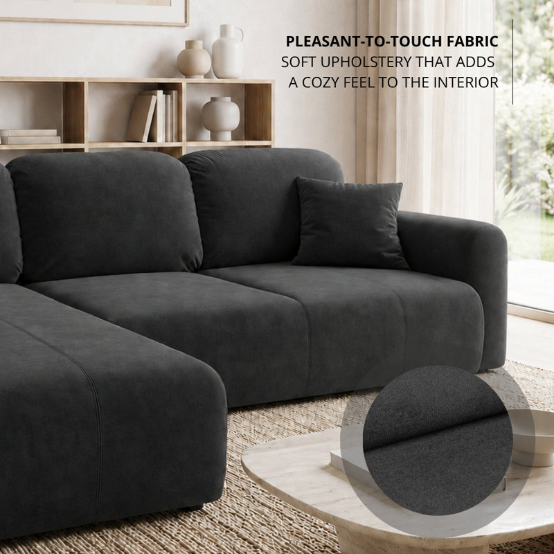Chandara 3 Seater Sofa Bed, Left Hand Facing Corner Sofa