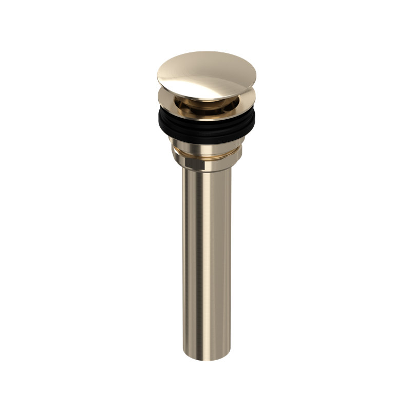 Universal Push Drain Pop-Up Bathroom Sink Drain, Satin Nickel