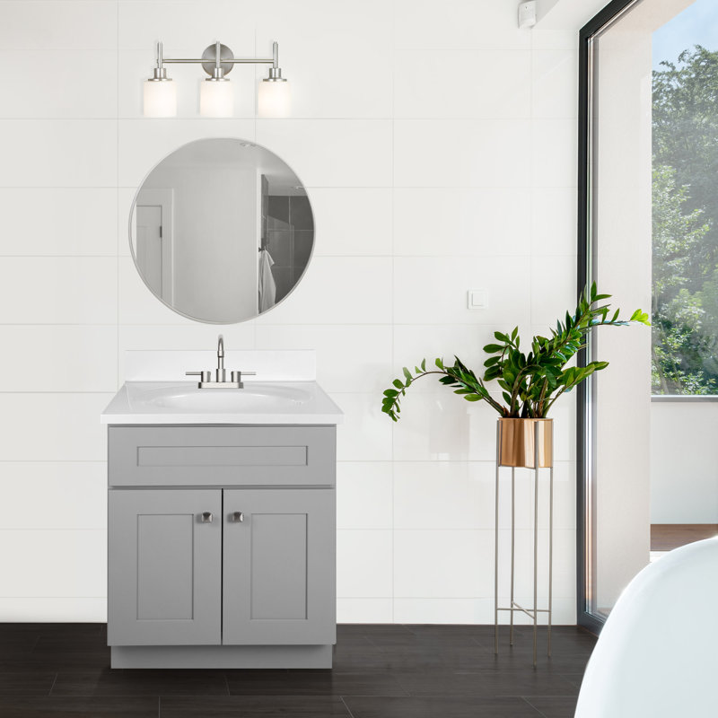 Ensemble de meuble-lavabo de 25 po avec plateau Brookings, prêt à assembler, peint Sherwin Williams - Design House, 597559